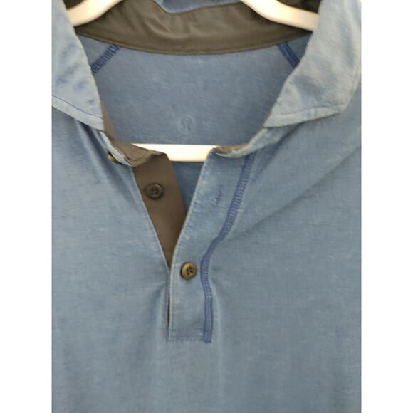 Lululemon Men's Short Sleeve Polo Shirt Blue XL? - Picture 3 of 3